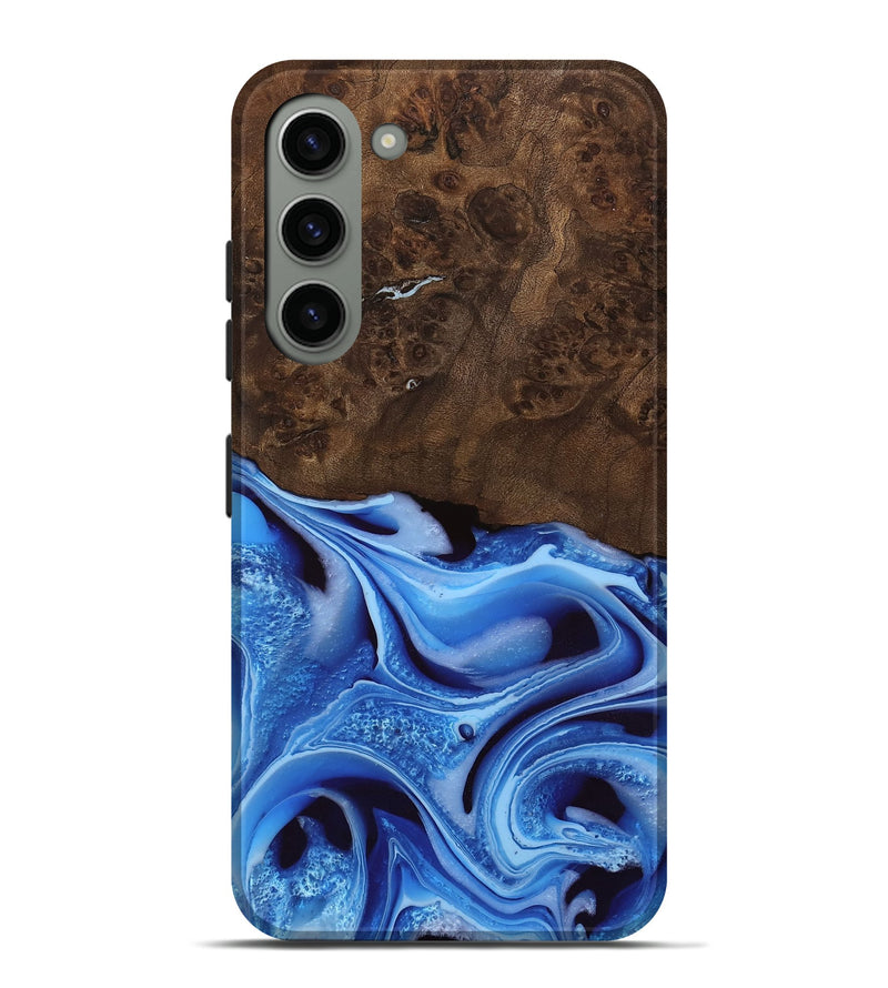 Galaxy S23 Plus Wood Live Edge Phone Case - Alysa (Blue, 742955)