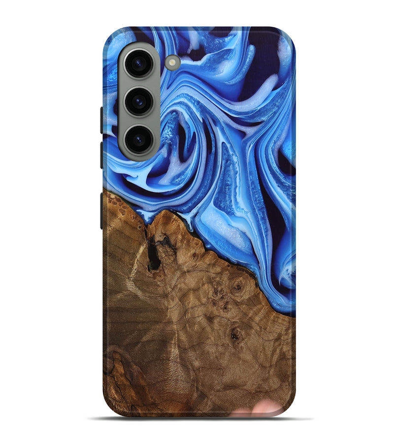 Galaxy S23 Plus Wood Live Edge Phone Case - Parveen (Blue, 742956)