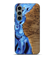 Galaxy S23 Plus Wood Live Edge Phone Case - Elysha (Blue, 742958)