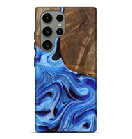 Galaxy S23 Ultra Wood Live Edge Phone Case - Curley (Blue, 742959)