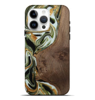 iPhone 15 Pro Max Wood Live Edge Phone Case - Domingo (Black & White, 742960)