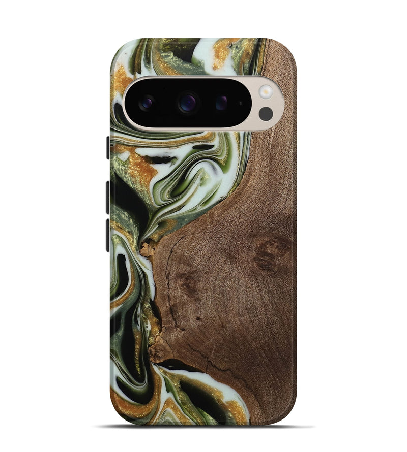 Pixel 9 Wood Live Edge Phone Case - Domingo (Black & White, 742960)