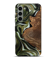 Galaxy S23 Plus Wood Live Edge Phone Case - Yueping (Black & White, 742961)