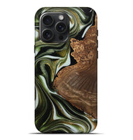 iPhone 16 Pro Max Wood Live Edge Phone Case - Yueping (Black & White, 742961)