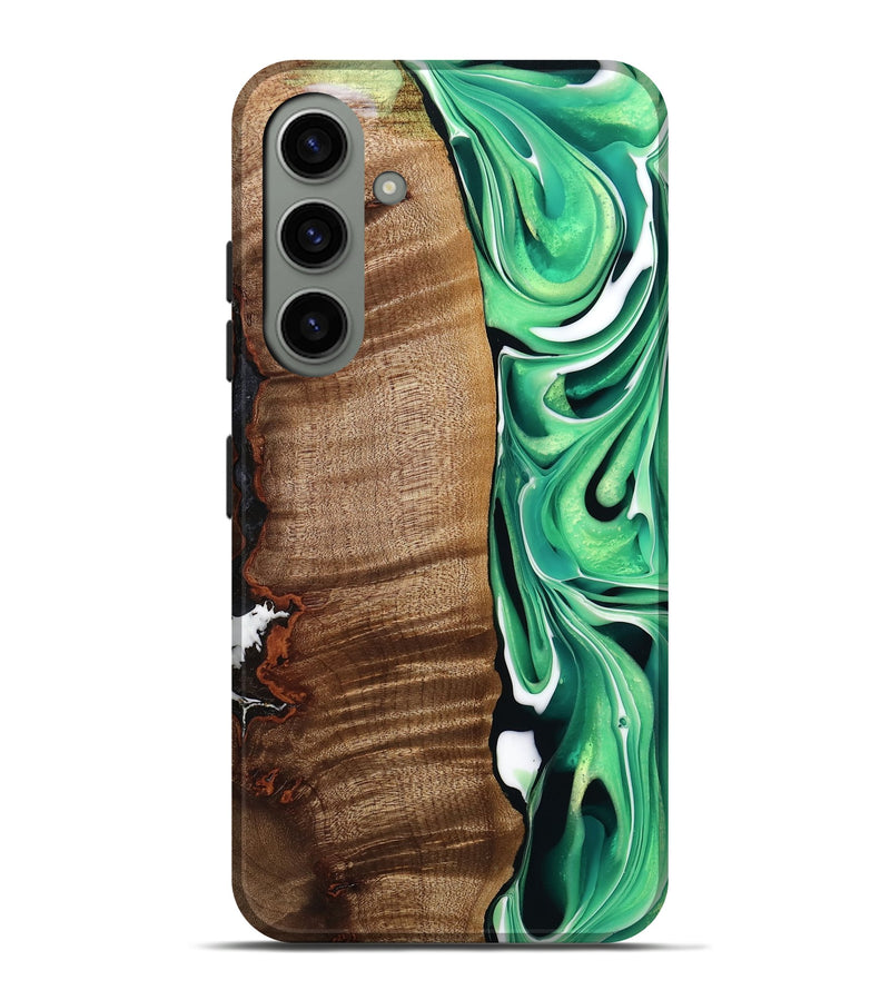 Galaxy S24 Plus Wood Live Edge Phone Case - Larissa (Green, 742971)