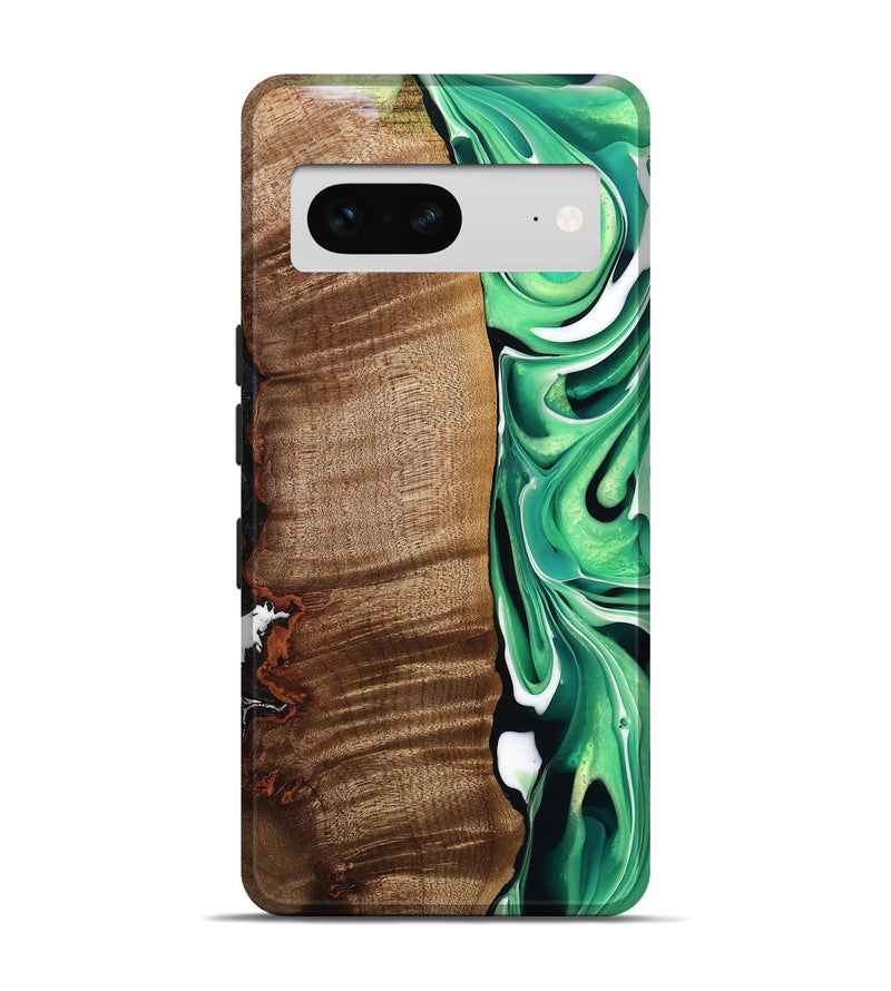 Pixel 7 Wood Live Edge Phone Case - Larissa (Green, 742971)