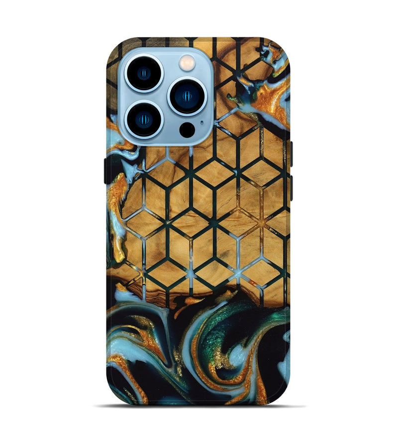 iPhone 14 Pro Wood Live Edge Phone Case - Maurine (Pattern, 742975)