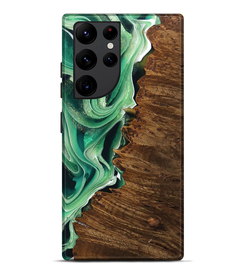 Galaxy S22 Ultra Wood Live Edge Phone Case - Arlyn (Green, 742977)