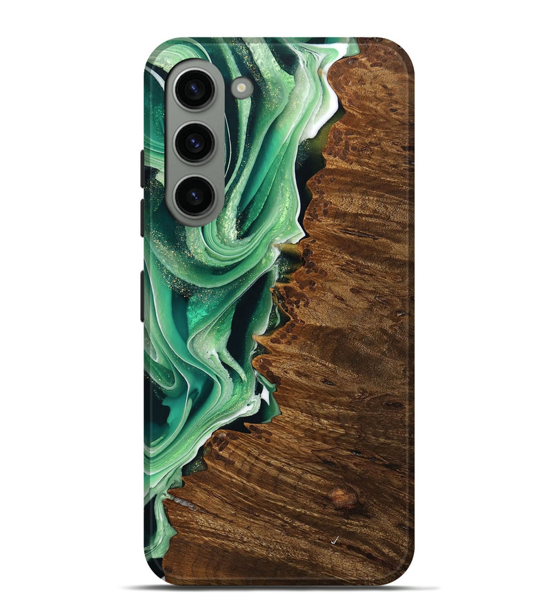 Galaxy S23 Plus Wood Live Edge Phone Case - Arlyn (Green, 742977)