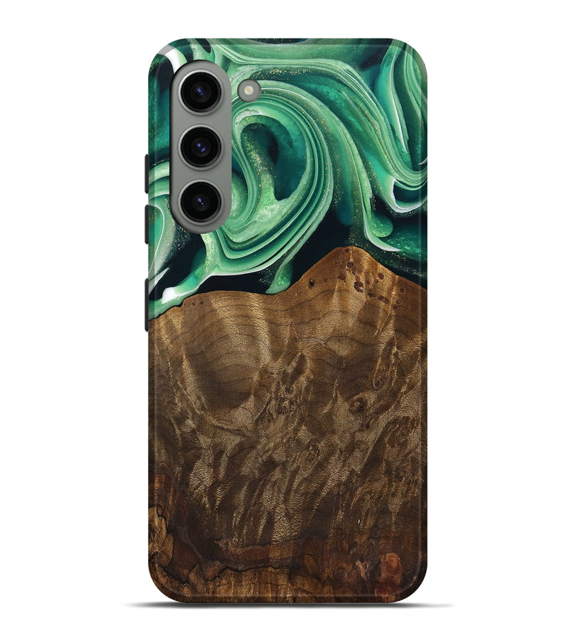 Galaxy S23 Plus Wood Live Edge Phone Case - Piper (Green, 742978)