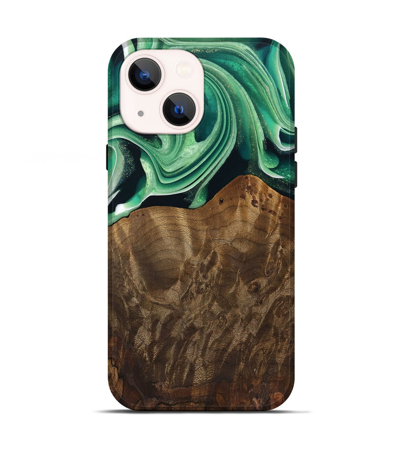 iPhone 13 Wood Live Edge Phone Case - Piper (Green, 742978)