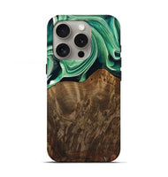 iPhone 16 Pro Wood Live Edge Phone Case - Piper (Green, 742978)