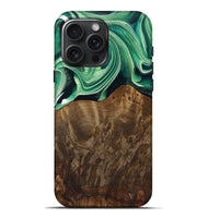 iPhone 16 Pro Max Wood Live Edge Phone Case - Piper (Green, 742978)