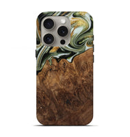 iPhone 16 Pro Wood Live Edge Phone Case - Ridge (Green, 742979)