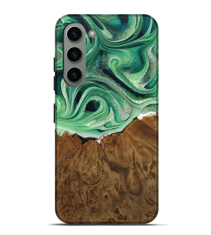 Galaxy S23 Plus Wood Live Edge Phone Case - Chrissy (Green, 742981)