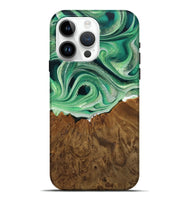 iPhone 15 Pro Max Wood Live Edge Phone Case - Chrissy (Green, 742981)