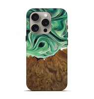 iPhone 16 Pro Wood Live Edge Phone Case - Chrissy (Green, 742981)