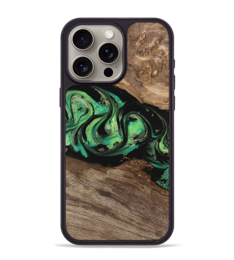 iPhone 15 Pro Max Wood Phone Case - Rocco (Green, 742997)