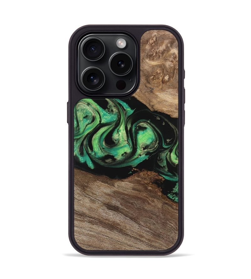 iPhone 15 Pro Wood Phone Case - Rocco (Green, 742997)