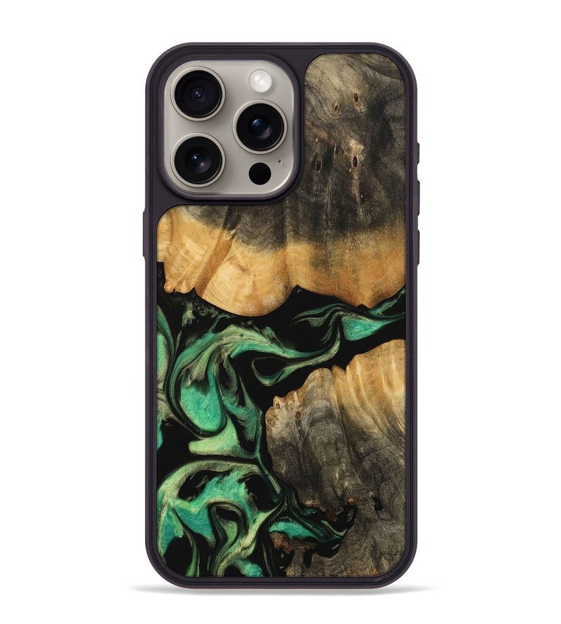 iPhone 15 Pro Max Wood Phone Case - Lisle (Green, 743004)