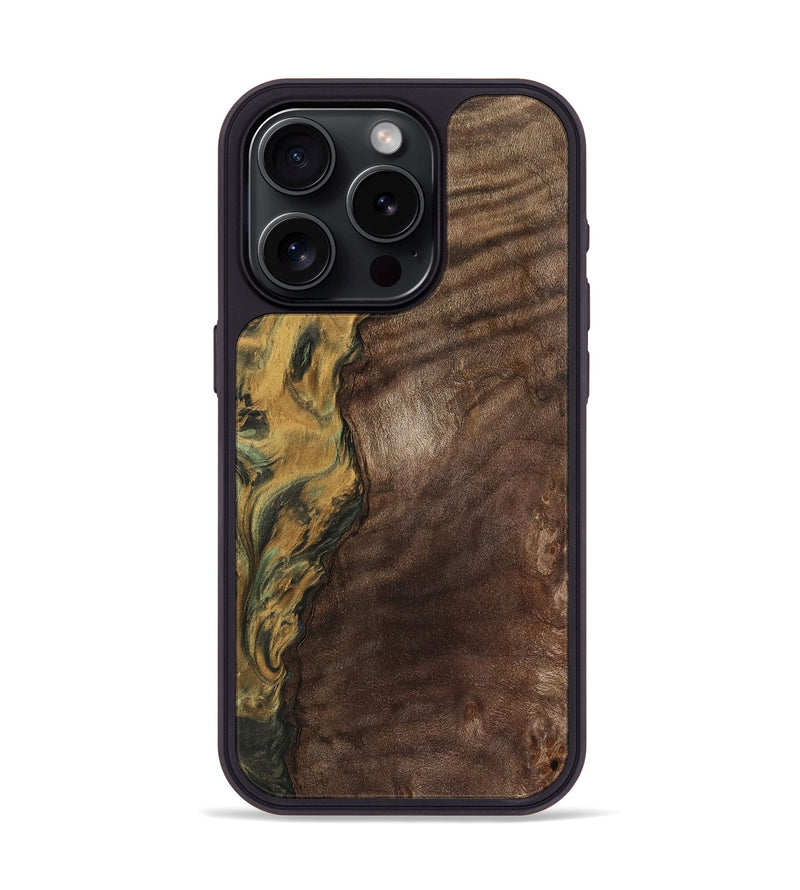 iPhone 15 Pro Wood Phone Case - Jolette (Green, 743006)