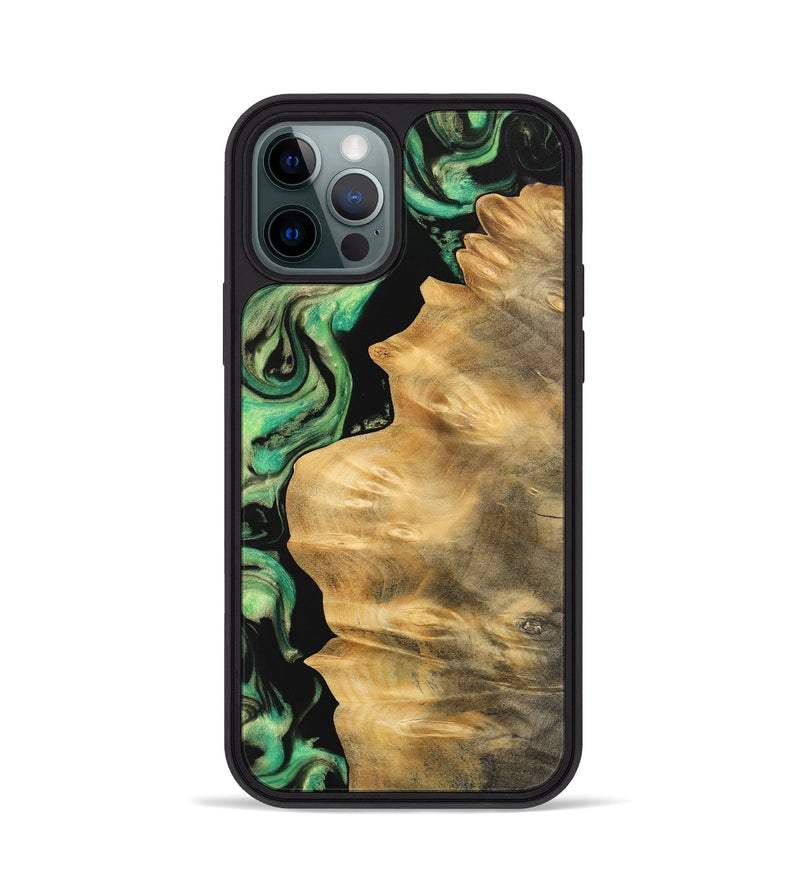 iPhone 12 Pro Wood Phone Case - Lesa (Green, 743007)