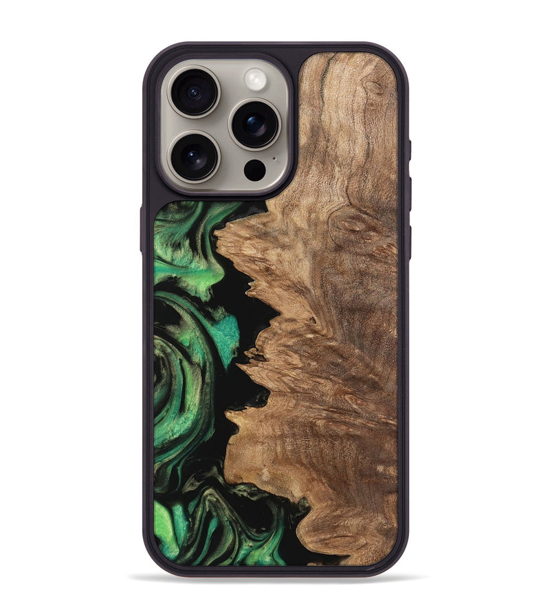 iPhone 15 Pro Max Wood Phone Case - Koralle (Green, 743012)