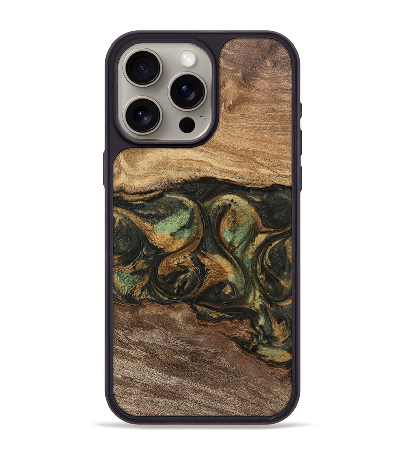 iPhone 15 Pro Max Wood Phone Case - Wanda (Green, 743013)