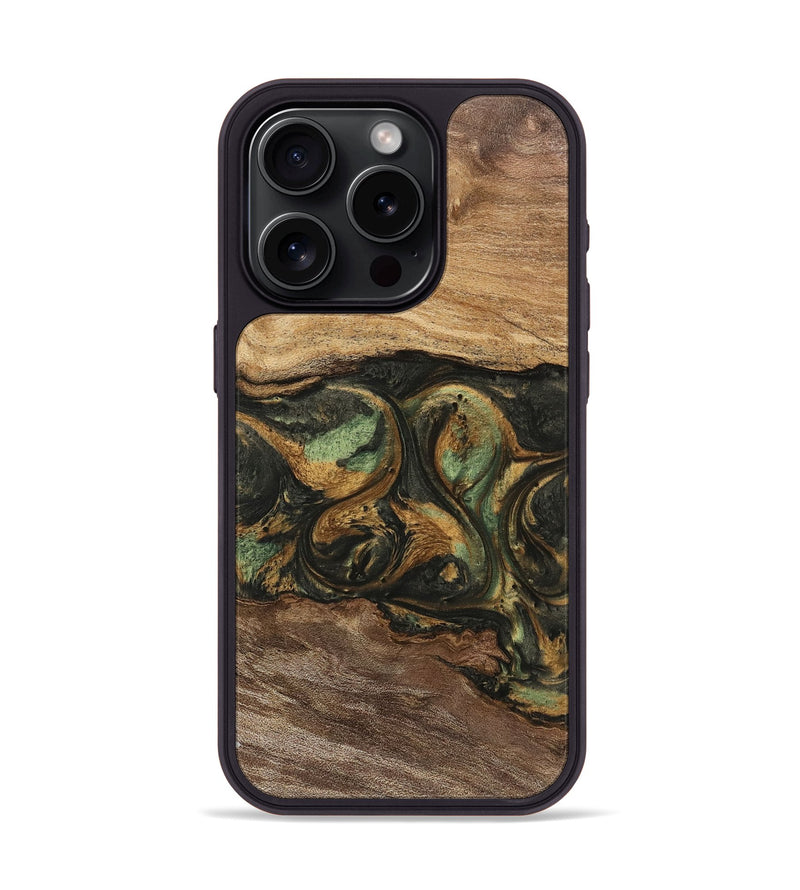 iPhone 15 Pro Wood Phone Case - Wanda (Green, 743013)