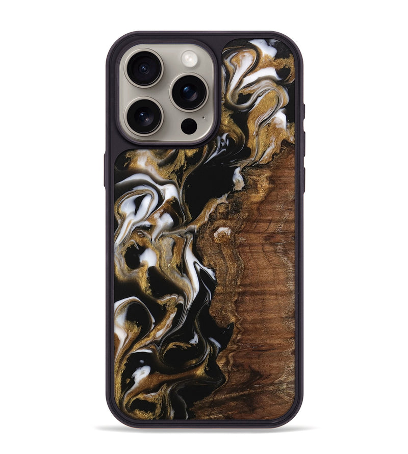 iPhone 15 Pro Max Wood Phone Case - Jamya (Black & White, 743024)