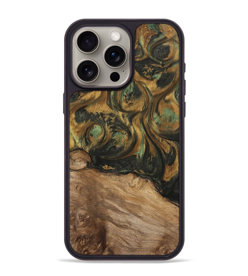 iPhone 15 Pro Max Wood Phone Case - Garvin (Green, 743026)