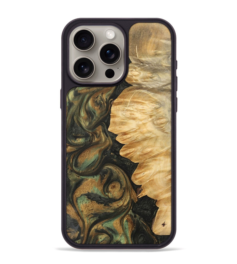 iPhone 15 Pro Max Wood Phone Case - Tamala (Green, 743037)