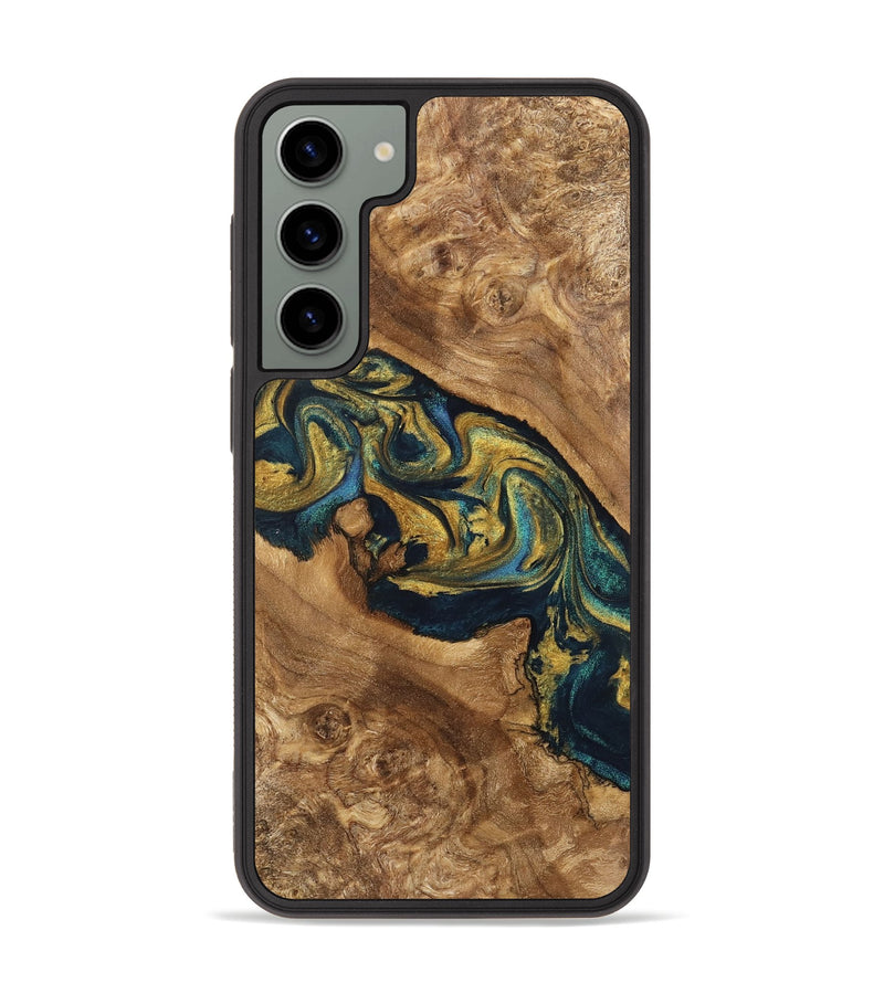 Galaxy S23 Plus Wood Phone Case - Kamryn (Teal & Gold, 743057)