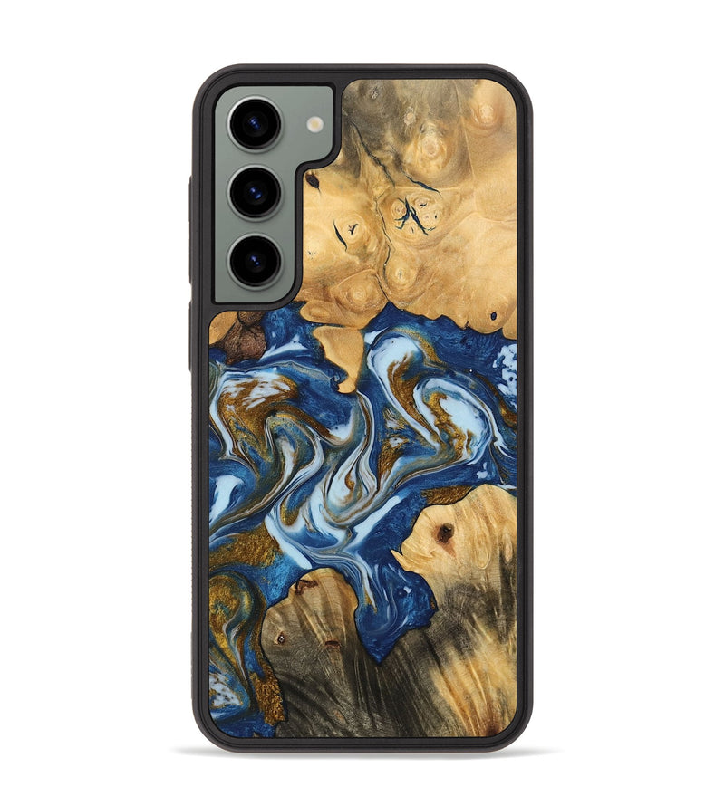 Galaxy S23 Plus Wood Phone Case - Lissi (Teal & Gold, 743064)