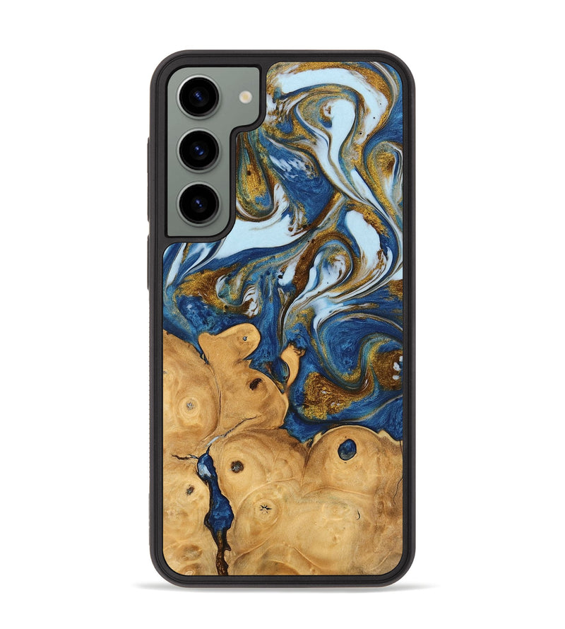 Galaxy S23 Plus Wood Phone Case - Gussie (Teal & Gold, 743067)