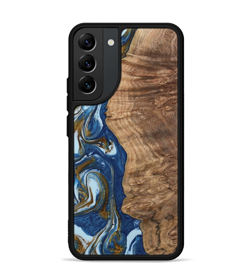 Galaxy S22 Plus Wood Phone Case - Chong (Teal & Gold, 743070)