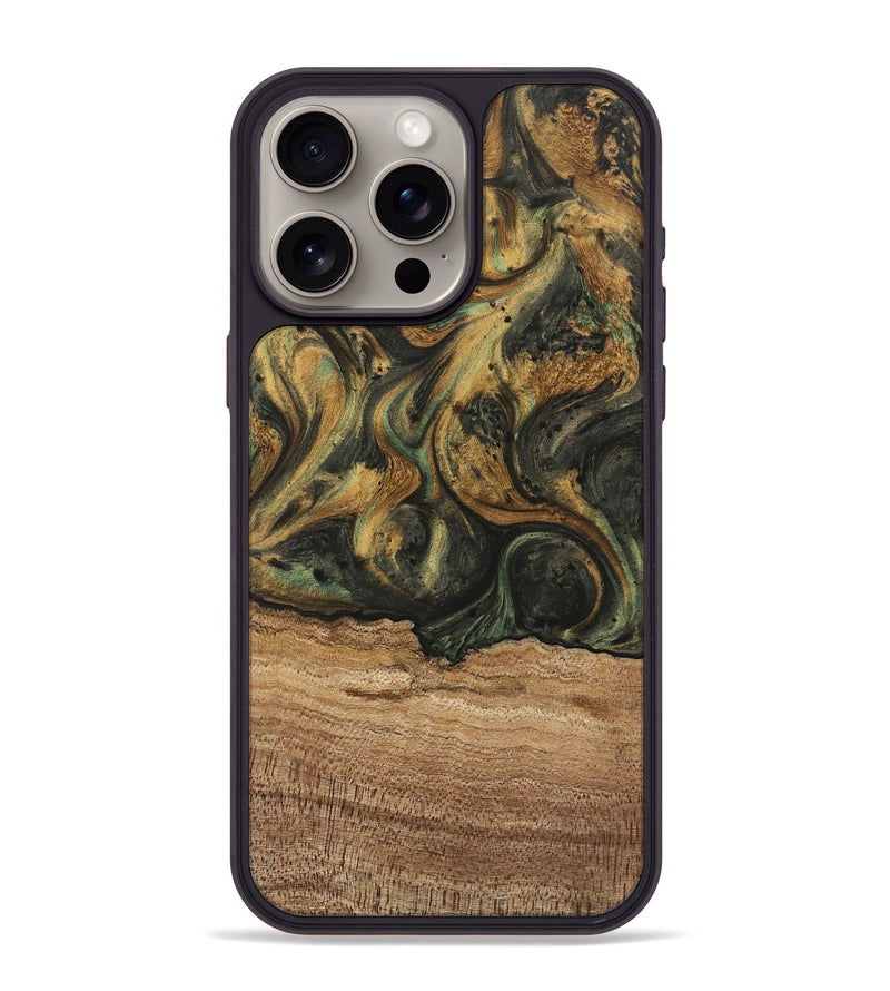 iPhone 15 Pro Max Wood Phone Case - Tidwell (Green, 743075)