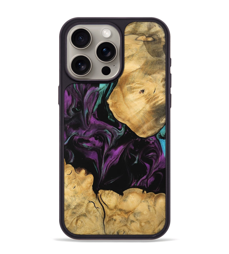 iPhone 15 Pro Max Wood Phone Case - Kiki (Purple, 743093)