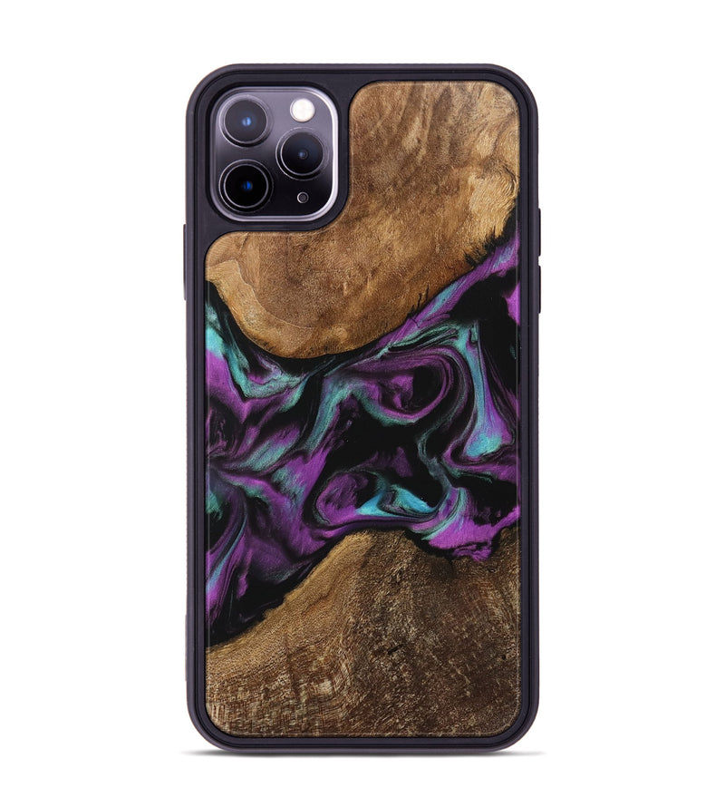 iPhone 11 Pro Max Wood Phone Case - Miran (Purple, 743097)