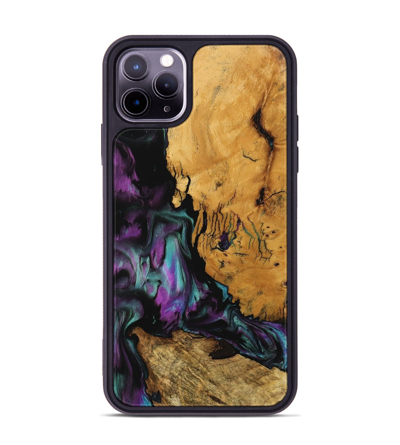 iPhone 11 Pro Max Wood Phone Case - Stafani (Purple, 743099)