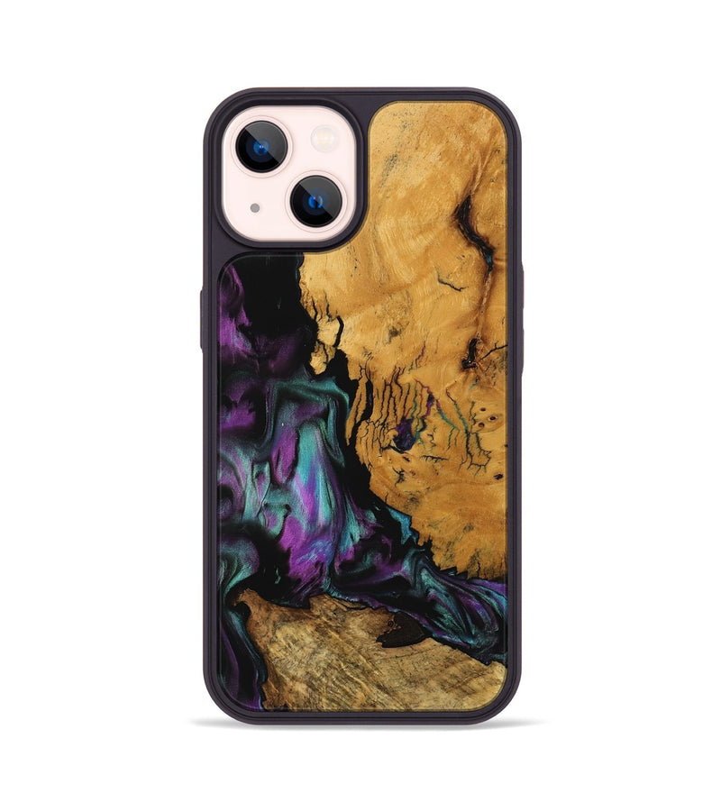 iPhone 14 Wood Phone Case - Stafani (Purple, 743099)