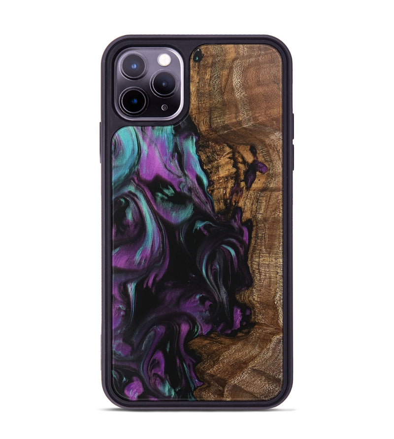 iPhone 11 Pro Max Wood Phone Case - Clarine (Purple, 743102)