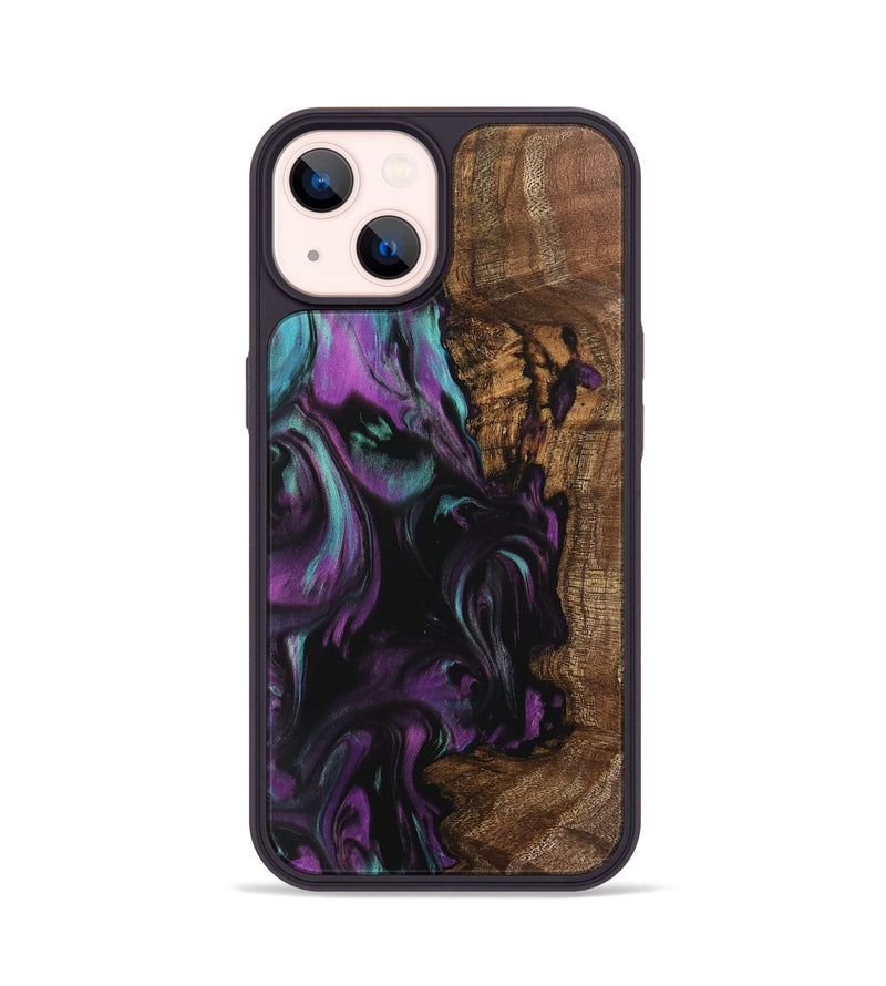 iPhone 14 Wood Phone Case - Clarine (Purple, 743102)