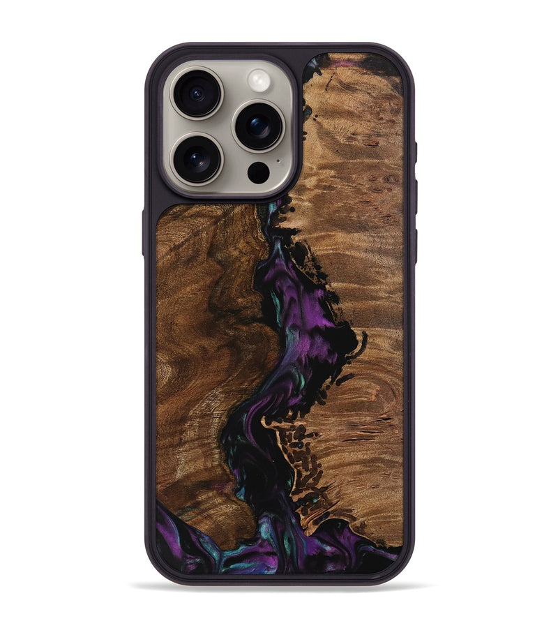 iPhone 15 Pro Max Wood Phone Case - Gyula (Purple, 743113)