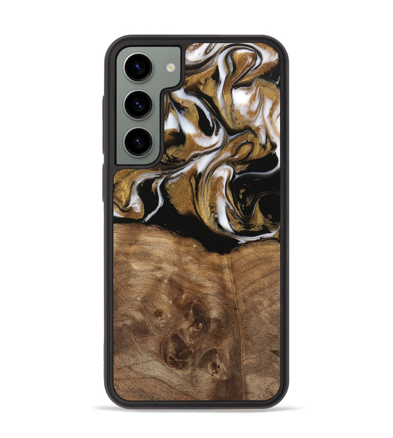 Galaxy S23 Plus Wood Phone Case - Arietta (Black & White, 743124)