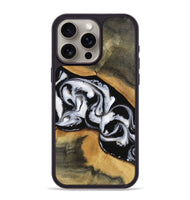 iPhone 15 Pro Max Wood Phone Case - Moina (Black & White, 743126)