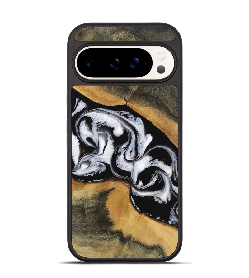 Pixel 9 Wood Phone Case - Moina (Black & White, 743126)