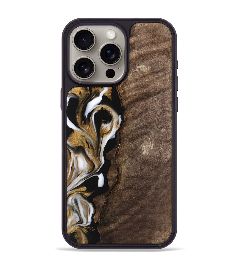 iPhone 15 Pro Max Wood Phone Case - Orland (Black & White, 743127)