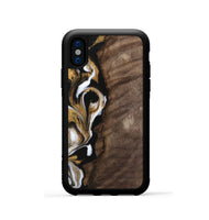 iPhone Xs Wood Phone Case - Orland (Black & White, 743127)