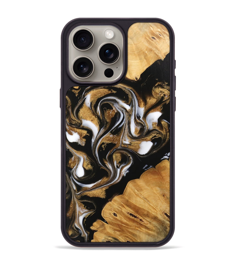 iPhone 15 Pro Max Wood Phone Case - Jerel (Black & White, 743137)